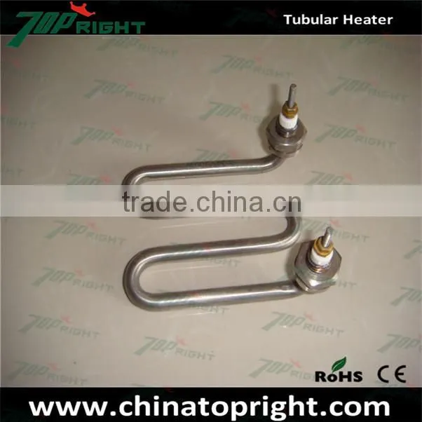 Topright high quality customsized stainless SS304 steel flange immersion tubular heater