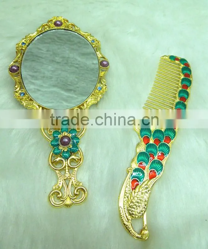 Gold vanity mirror set/antique vanity mirror set