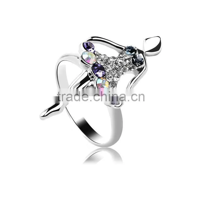 2013 hot sales crystal rings jewellery made with Austrian crystals 40062