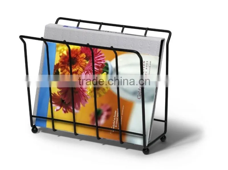 Black Metal Magazine Rack, Two Style