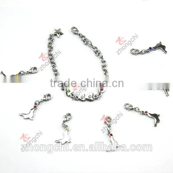 Lovely charms bracelet, colorful stone bracelet for young girl jewelry