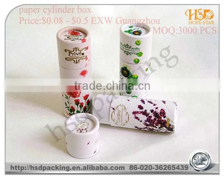 New design small kraft paper tube wholesale&Black matte carton tube with lids