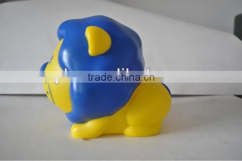 lion PVC action figure money box,plastic money box