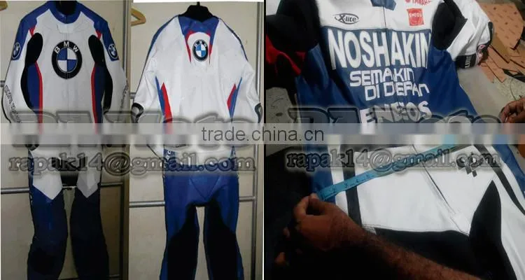Motorcycle leather suit, one piece