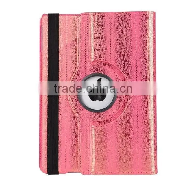 Hot selling factory price for ipad case flip leather stand case 360 degree rotating cover case