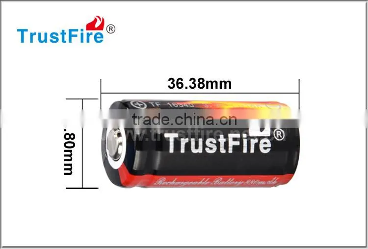 Trustfire portable 900mAh 16340 3.7v 900mAh rechargeable protected lipo battery from china manufacturer