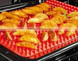 Pyramid pan silicone cooking mat fat reducing