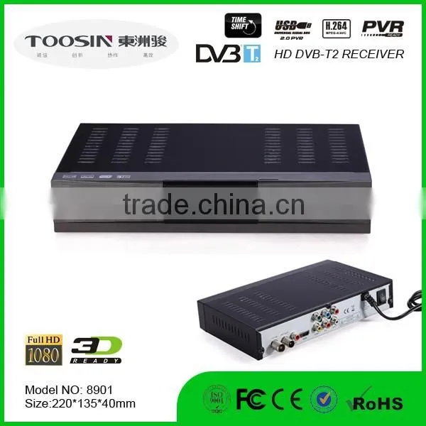 factory wholesale hd DVB T2 FTA set top box MPEG4 H.264 terrestrial receiver