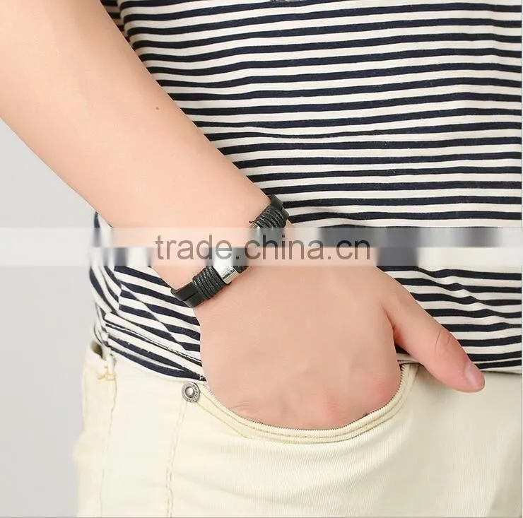 Simple leather bracelet charms bracelet making with gemstone beads leather wrap bracelet