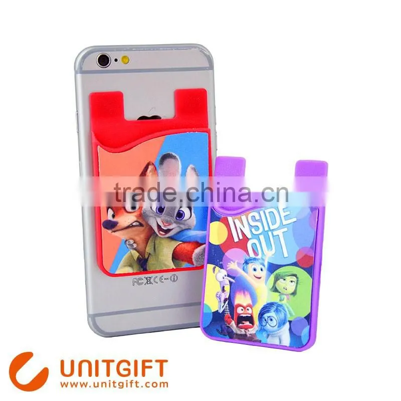 Silicone adhesive phone sticker card holder