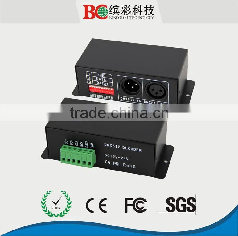 BC-802-6803 DC5V-24V LPD6803 DMX SPI Signal Decoder Compatible with LPD1101, D705, UCS6909, UCS6912
