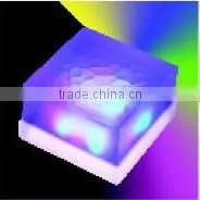 2016 promotion IP67 100*100 DC24V led RGB color changing glass brick with led