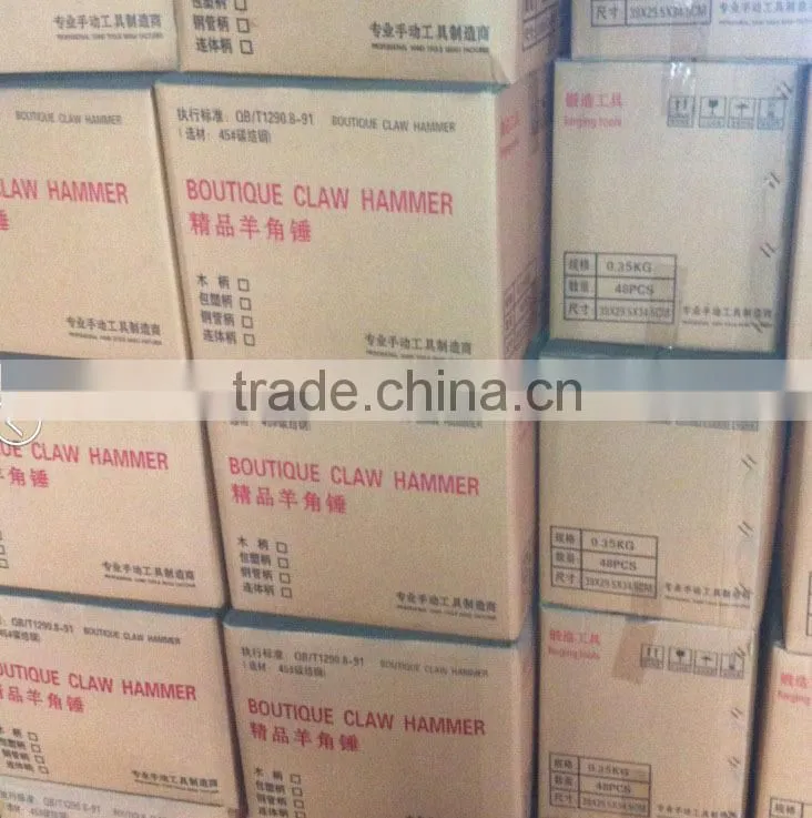 Different types of claw hammers