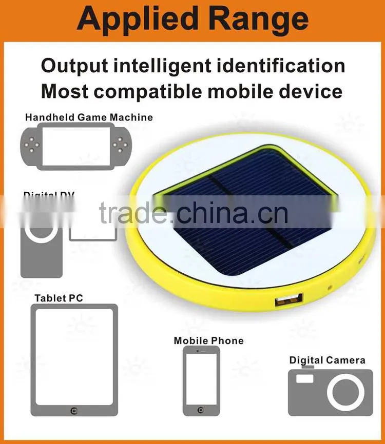 Portable and durable Shenzhen workingda 8000mah solar power bank