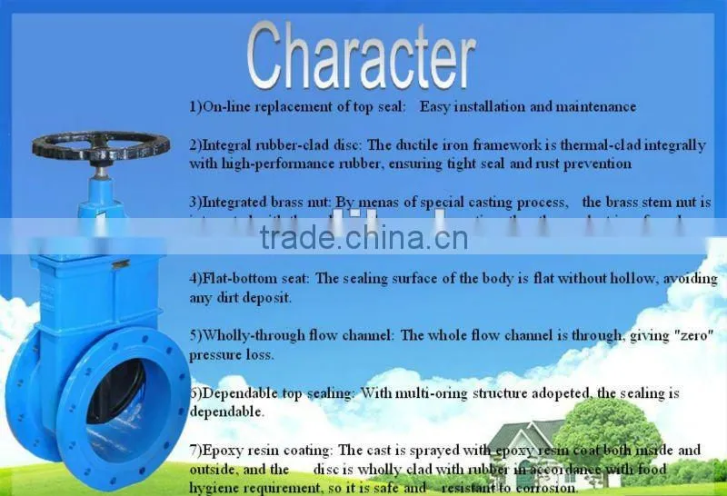 DN50~DN600 Resilient Seated Gate Valve