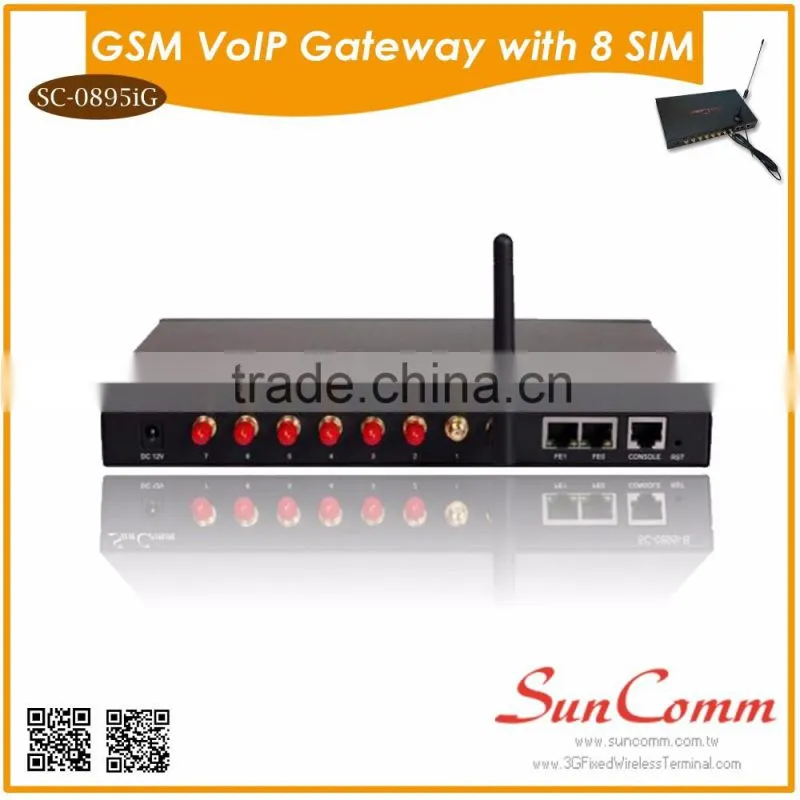 SC-0895iG Quad band GoIP GSM Gateway with 8 ports
