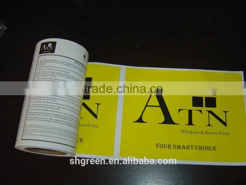 Matte silver plastic sticker for garment