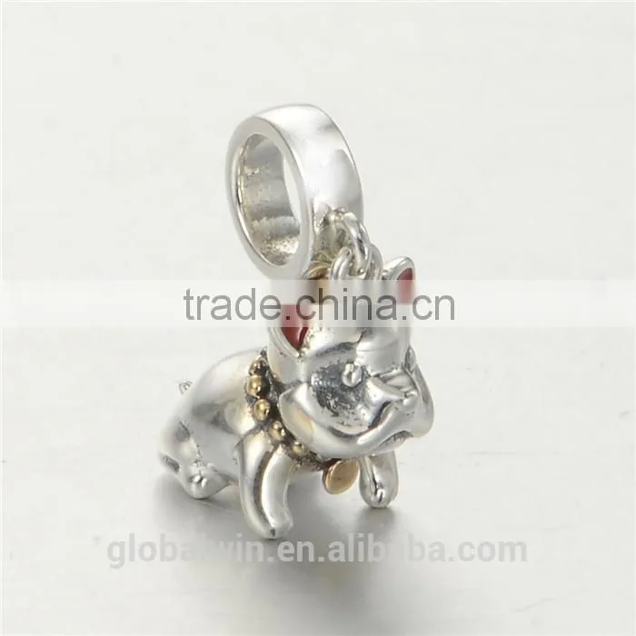 Dog Metal Charms European Charm Bracelet Necklace 100% Real 925 Sterling Silver S191 Best Gifts For You Or Friends