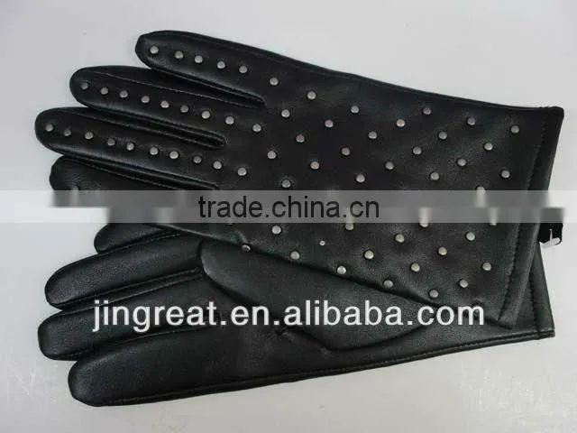 leather gloves/pu gloves with Snake Pattern