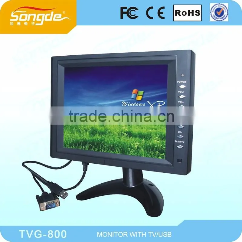 8 INCH TFT-LCD MONITOR VGA BNC AV INPUT 1024X768 RESOLUTION