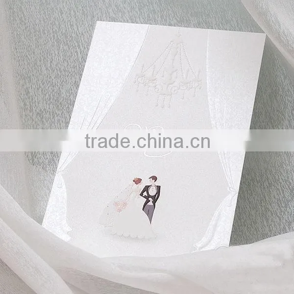 Hot selling newest sample of wedding invitation card