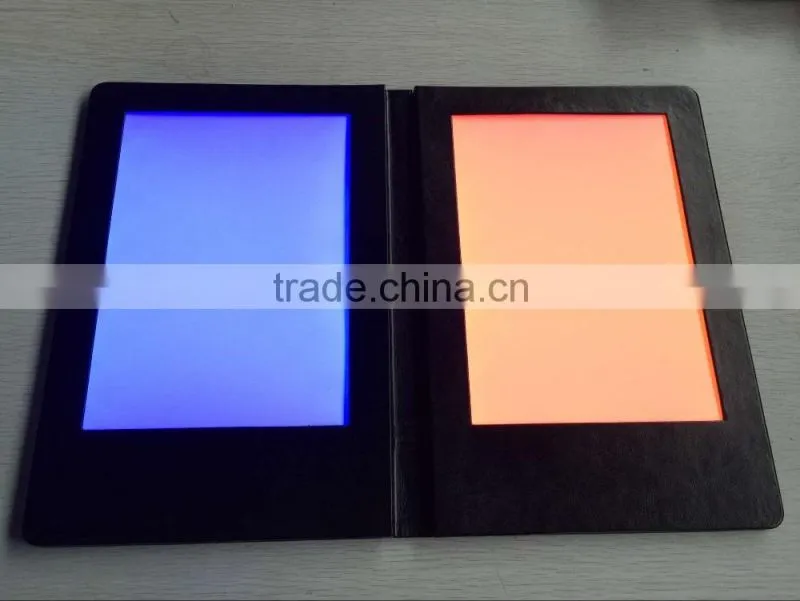 new design blue/red lighting panels led menu holder