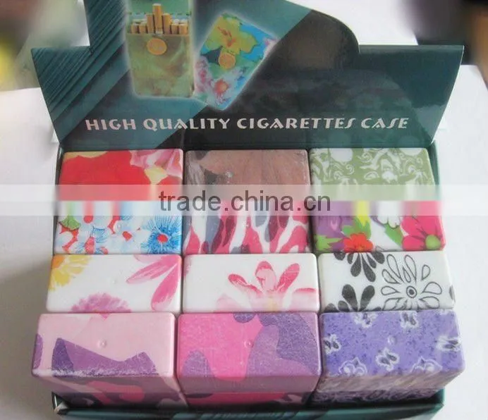 Hot selling plastic cigarette case. Water transfer painted.