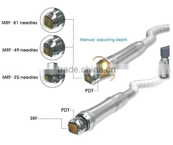 Fractional rf microneedle stretch marks removal with auto-adjust head