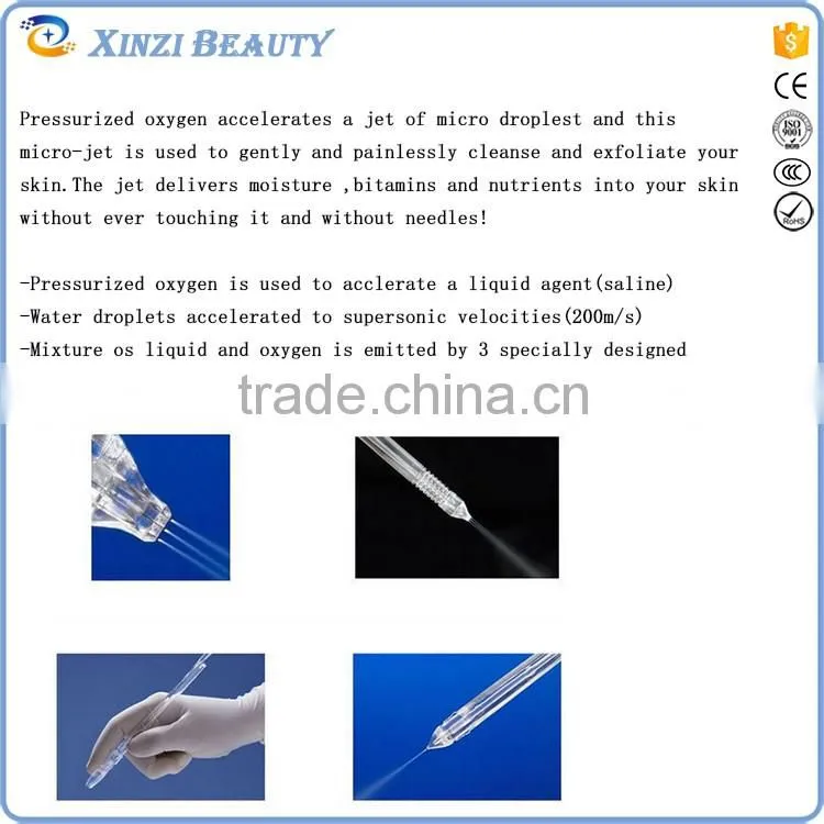2016 hot selling spa water oxygen jet peel anti-aging facial treatment machine for sale