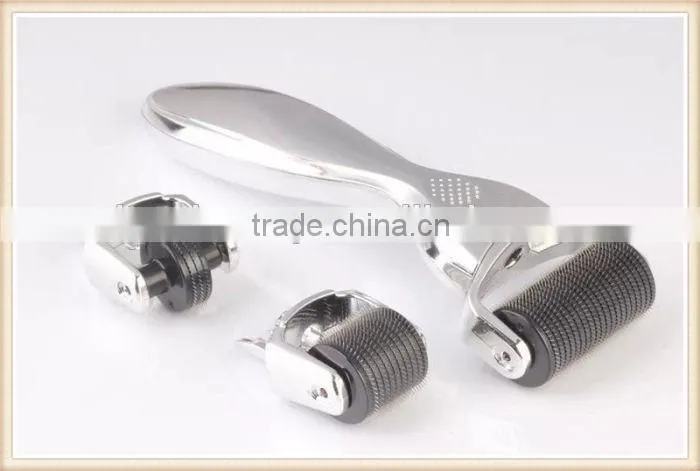 changeable heads 3 in 1 functions microneedle derma roller rolling system for skin care derma roller