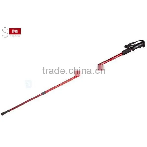 New product 3 sections Straight shank alpenstock hiking walking sticks