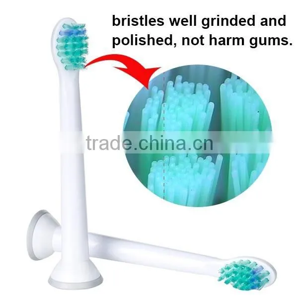 Soft Dupont Tynex Bristle Bristle Type adult toothbrush replacement head HX6024 , HX6023 for replacement toothbrush heads