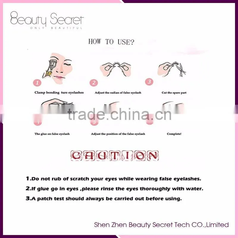 100% mink false eyelash extension glue Silk Lashes Packaging