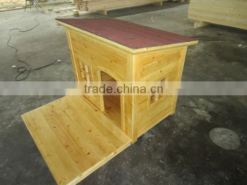 smart wooden doghouse