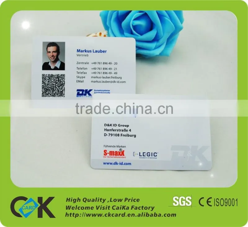 Eco-friendly plastic!Printing employee card sample from gold manufacture
