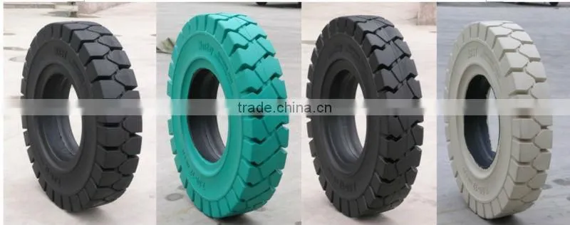 6.00-9 non marking solid tires, solid rubber colorful tires,semi solid tire