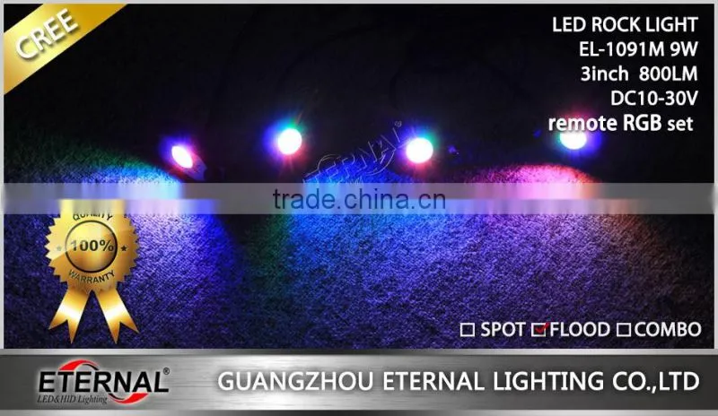 4/6/8/12 POD Rock LED Off Road Jeep ATV golf cart Truck Vehicle Rock Crawler Light RGB rock light