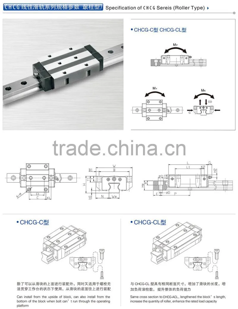 Linear guide of CHCV30C(ROLLER TYPE)