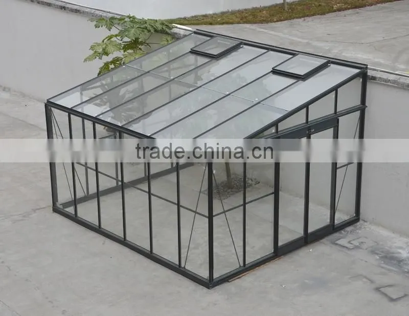 China exclusive offer lean to greenhouse with insulated toughened glass
