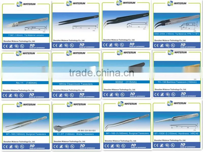 Vetus 91-5L/90-5T Wafer Tweezers, 302 Stainless Steel Tweezers,Wafer special forceps