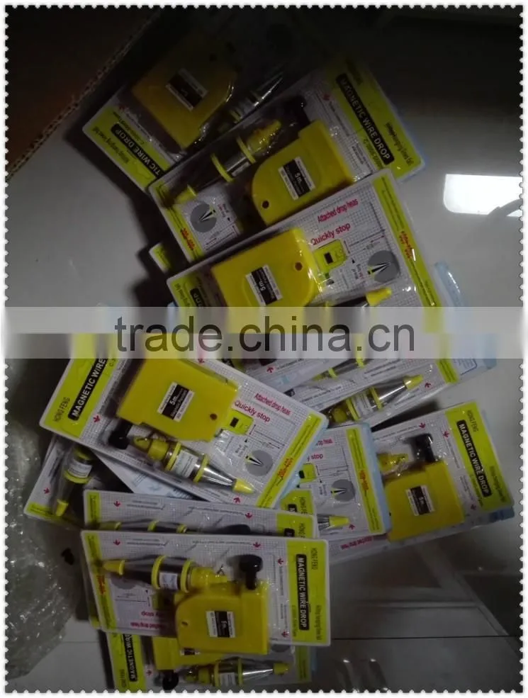 3m yellow plastic box magnetic plumb bob with chromed bob