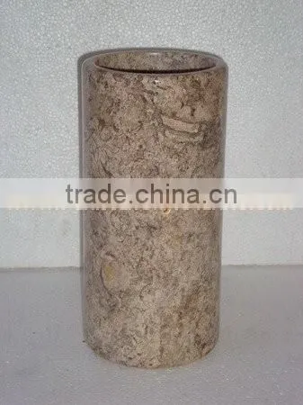 UNIQUE FOSSIL MARBLE FLOWER VASES