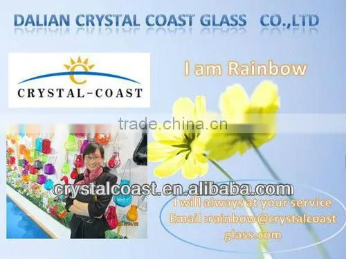 Wholesale modern handmade colorful oval glass flower vase factory for home decor