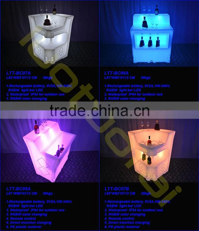 112CM High PE plastic big size LED Bar Counter,Portable Bar corner, Lighted Bar Counter LTT-BC06A