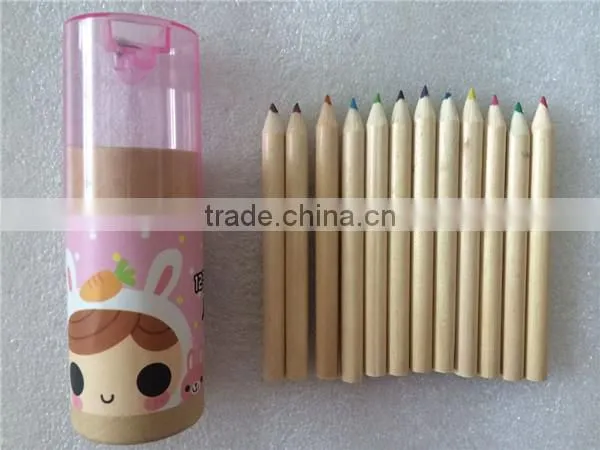 Factory Wholesale School Kids 24 colors Recycled Wooden Colored Pencils with tube