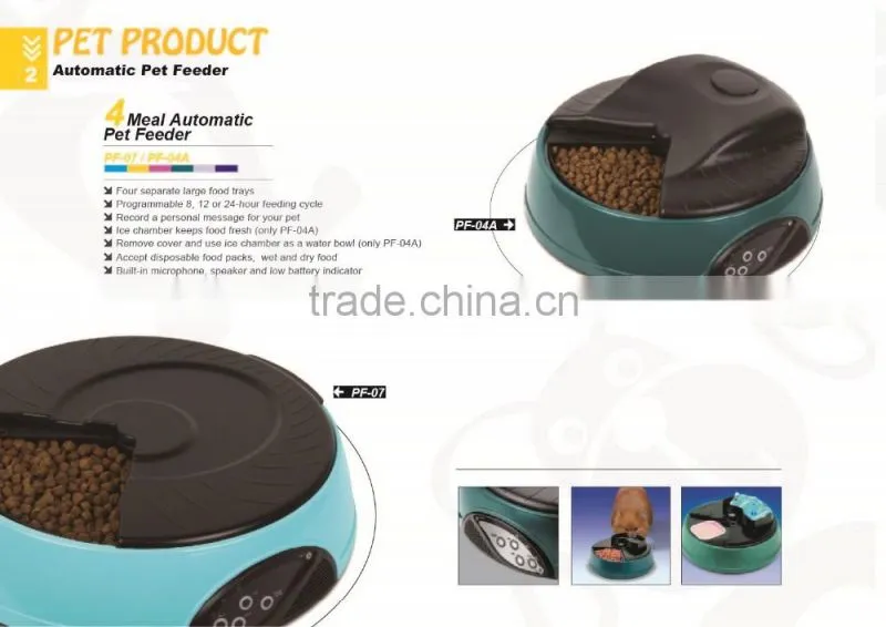 Hot-selling European Fashion Style 4 Meals Automatic Pet Feeder, Battery-Powered Automatic Pet Feeder With Large Seperate Trays
