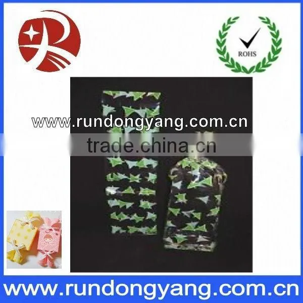 Hot sale fancy christmas plastic candy bag