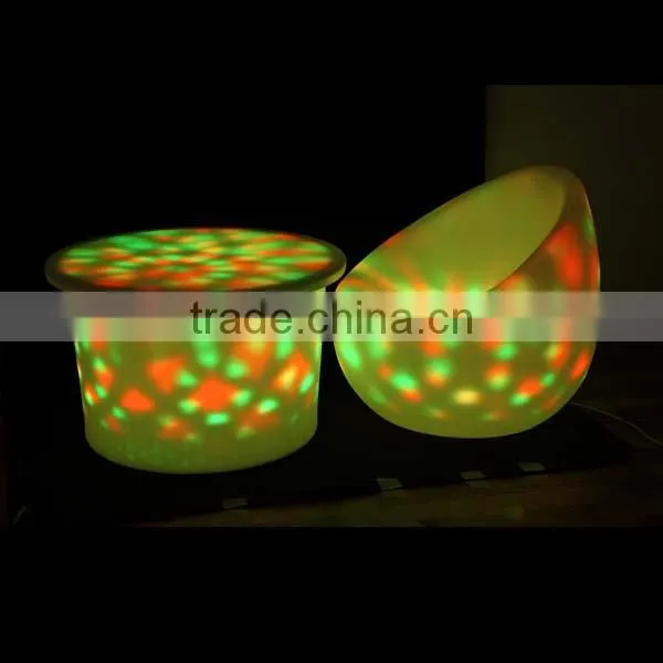 PE remote control battery operated LED apple Bar Chair