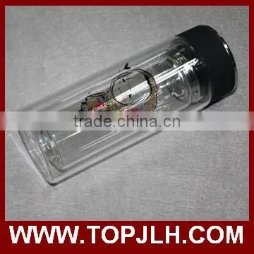 Cheap promotion made in china travel drinking glass water bottle