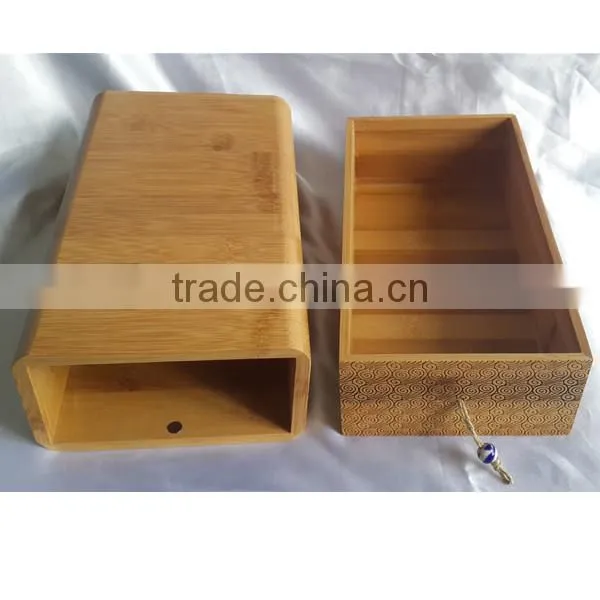 China casket manufacturers drawer made of natural bamboo with carved